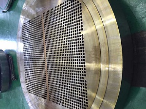 Tube sheet for shell and tube heat exchanger