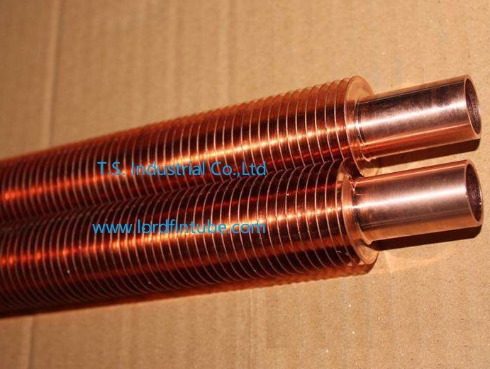 Brazing spiral finned tubes