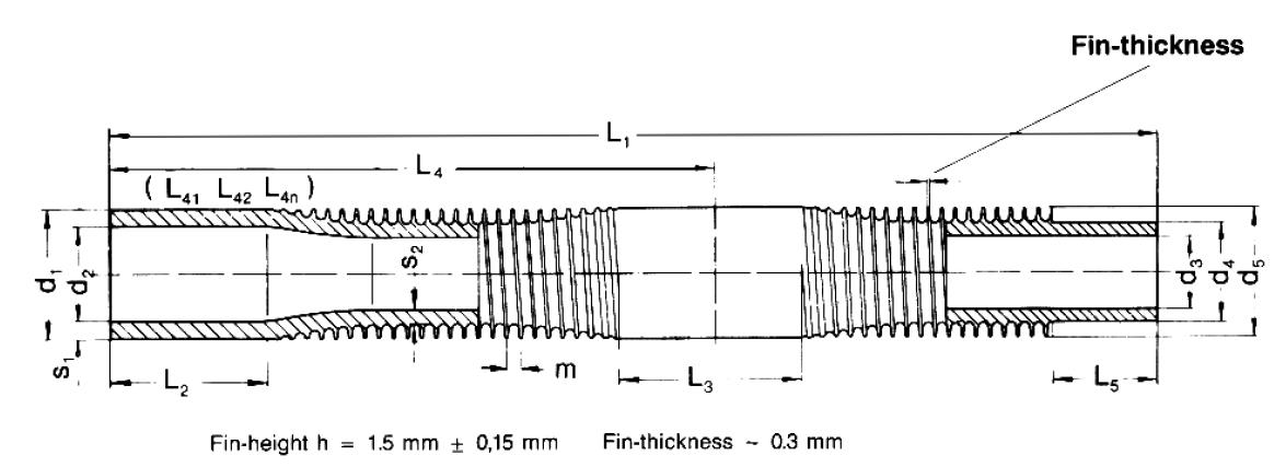 Low Fin Tube Drawing