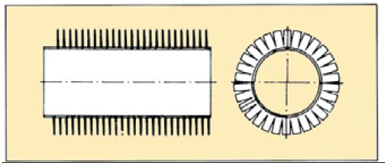 WOS Type Fin Tube drawing