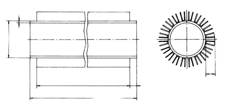 LFW Type Fin Tube drawing