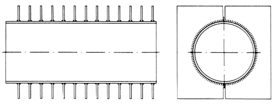 S Type Fin Tube Drawing