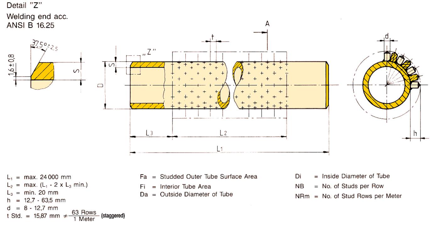 Studded Tubes Drawing