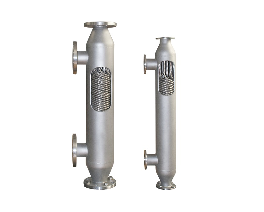 Screw thread tube heat exchanger