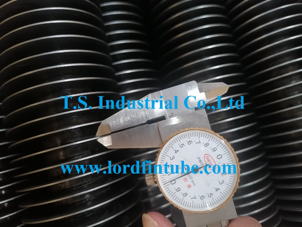 Laser welded spiral finned tube