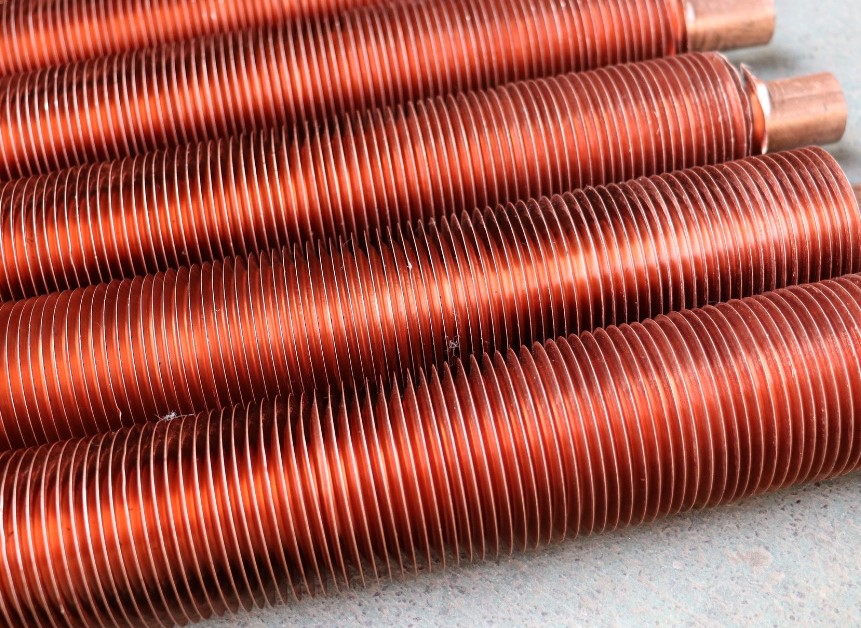 Finned copper pipe