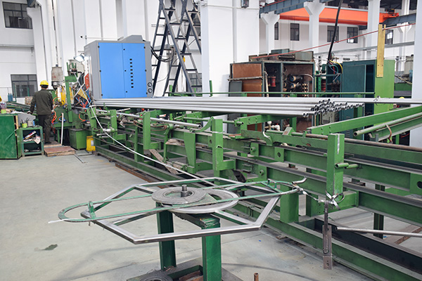 Finned tube production line