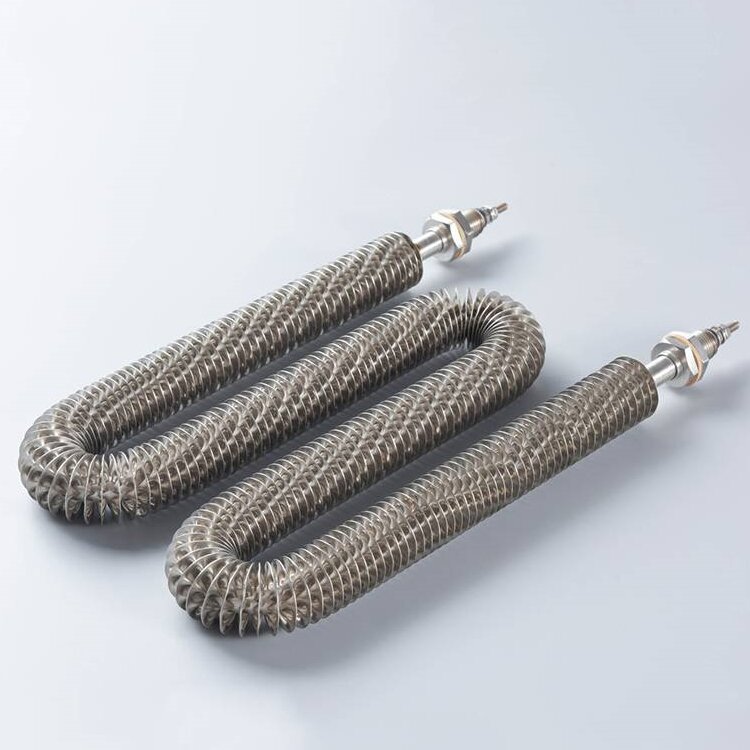 Finned electric heating tube